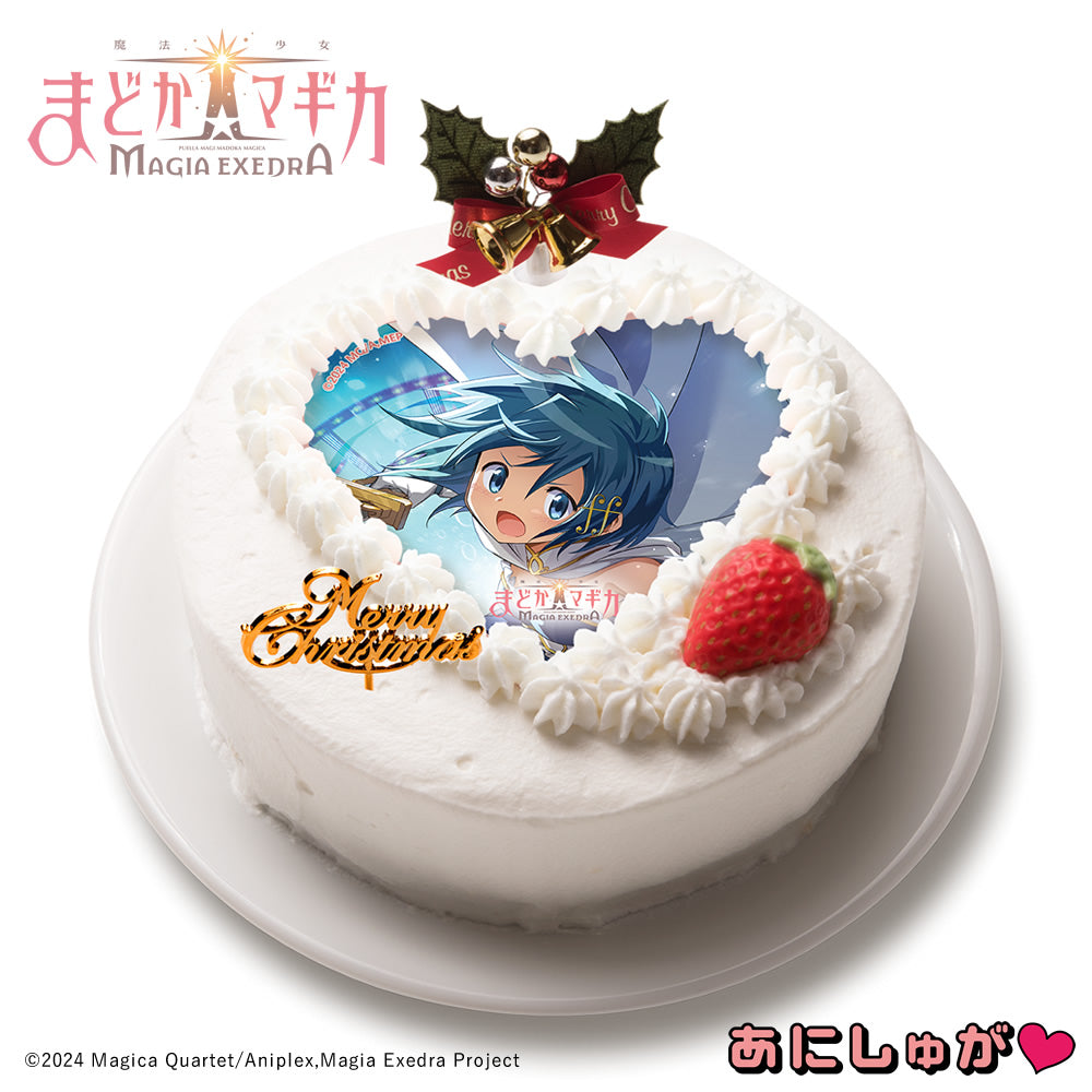 「魔法少女まどか☆マギカ Magia Exedra」2025年クリスマスケーキ(特典152mmデカ缶バッジ付き) 美樹さやか