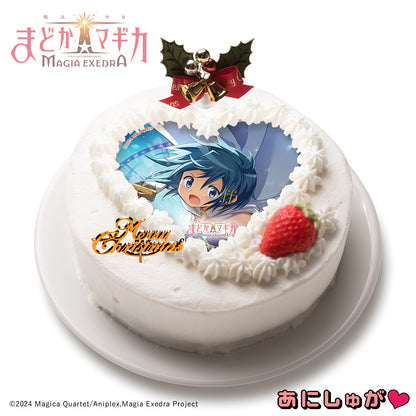 「魔法少女まどか☆マギカ Magia Exedra」2025年クリスマスケーキ(特典152mmデカ缶バッジ付き) 美樹さやか