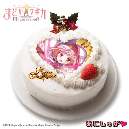 「魔法少女まどか☆マギカ Magia Exedra」2025年クリスマスケーキ(特典152mmデカ缶バッジ付き) 環いろは