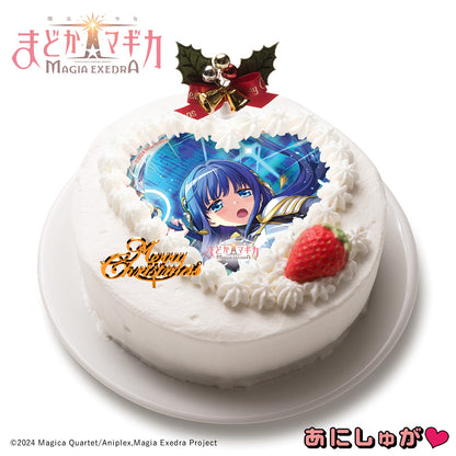 「魔法少女まどか☆マギカ Magia Exedra」2025年クリスマスケーキ(特典152mmデカ缶バッジ付き) 七海やちよ