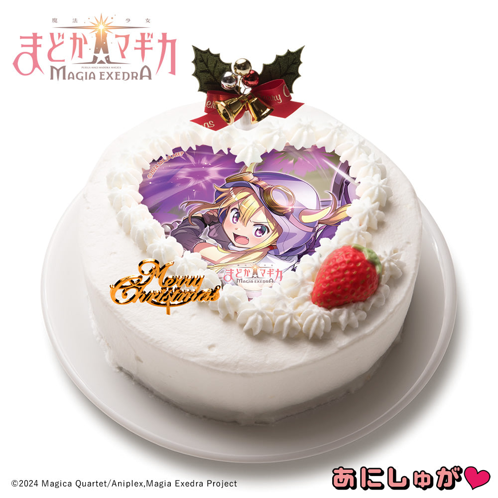 「魔法少女まどか☆マギカ Magia Exedra」2025年クリスマスケーキ(特典152mmデカ缶バッジ付き) 深月フェリシア