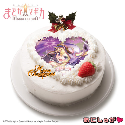 「魔法少女まどか☆マギカ Magia Exedra」2025年クリスマスケーキ(特典152mmデカ缶バッジ付き) 深月フェリシア
